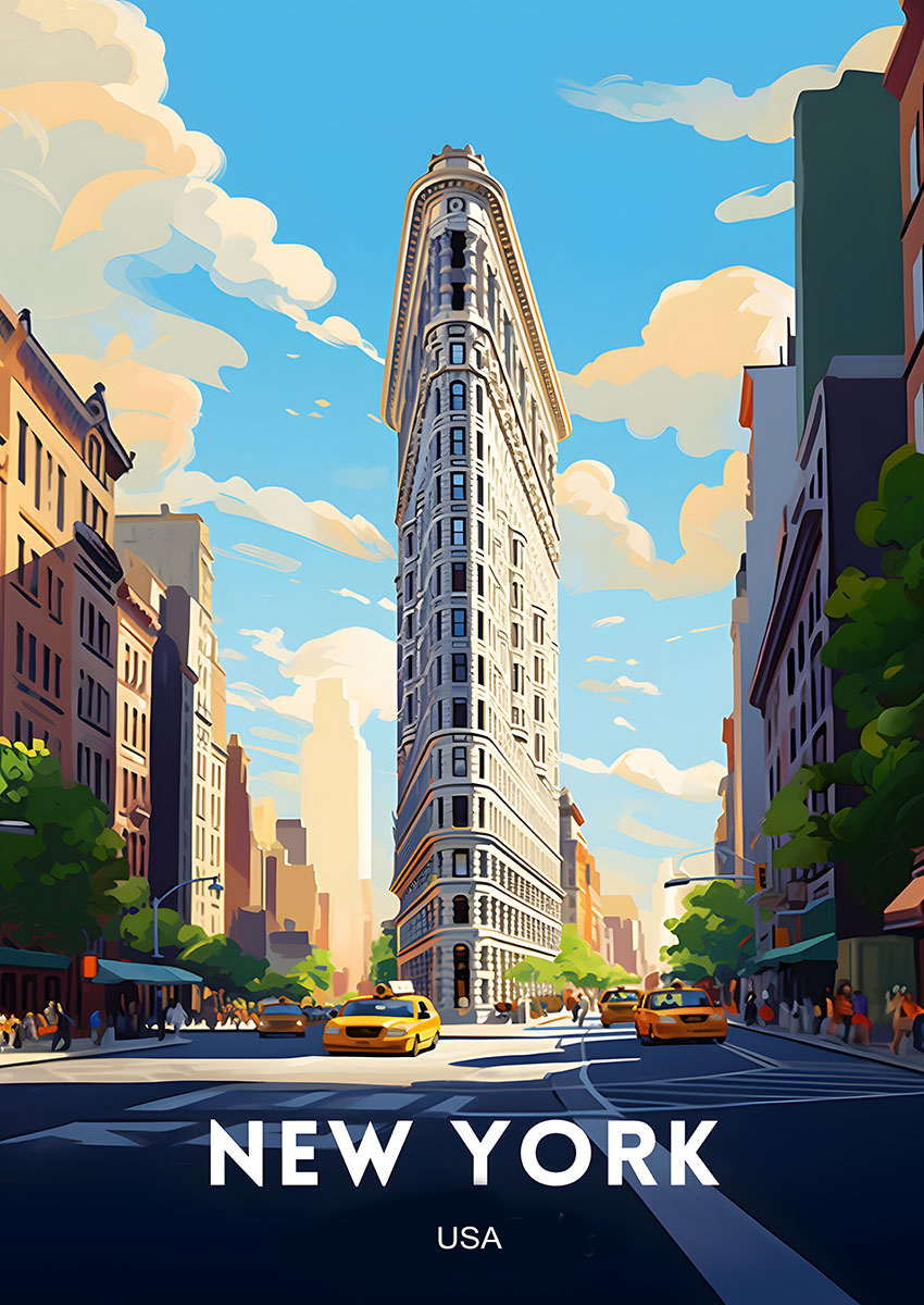 Flatiron Building Canvas Print & Poster Wall Art - AI PRINT LAB